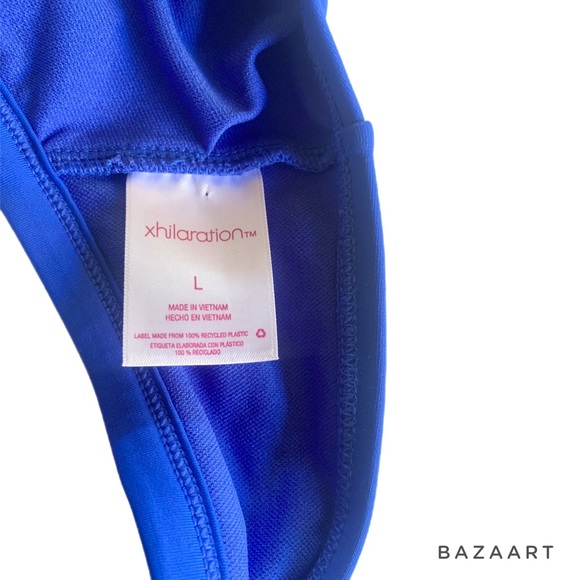 Xhilaration Blue Front Twist Bralette & Xhilaration Tropical Bikini Bottom - Picture 7 of 8